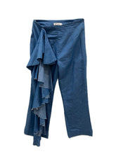 Order Plus blue ruffle detail pants